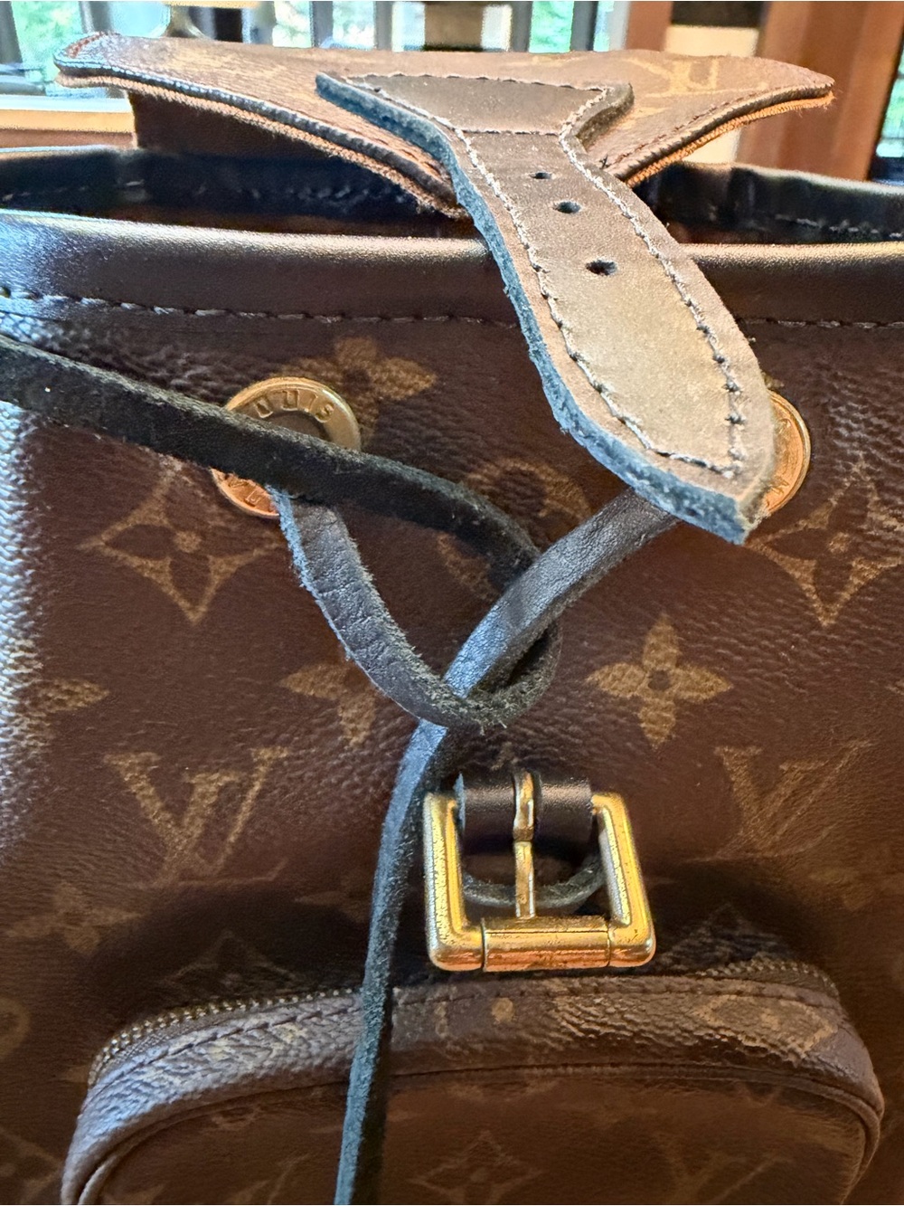 LV Monogram Drawstring Backpack by Vintage Boho Bags NEW - Picture 5 of 15